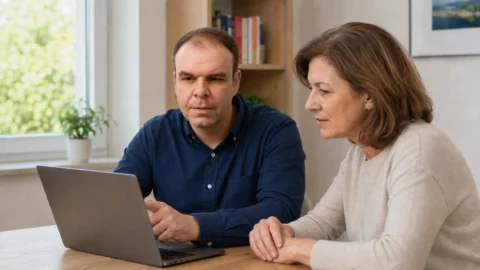 Persönliche IT-Beratung mit einer Kundin am Laptop